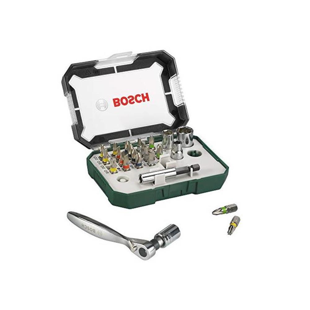Bosch 26-Piece Screwdriver Bit and Ratchet Set with Colour Coding B00HY7LV6E
