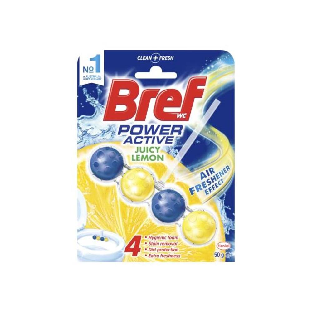 Bref Power Active Juicy Lemon, Rim Block Toilet Cleaner, 50g B079K4H8N4