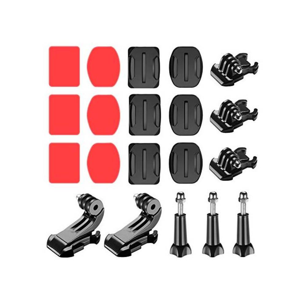 Neewer 20-in-1 Accessory Kit for Gopro: Buckle Clip Basic Mount,J-Hook Buckle Mount,Long Thumb Screw 3-Pack Adhesive Mounts with Sticky Pads for GoPro Hero 8 7 6 5 4 3+ 3 2 1 Hero B07BS92S48