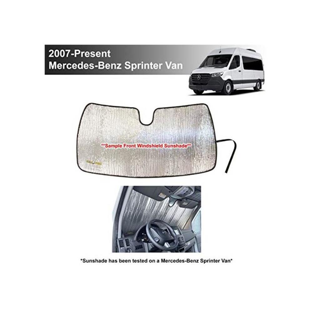 YelloPro Front Seat Side Sunshade Custom Fit for Mercedes Benz Sprinter Van - 2007 2008 2009 2010 2011 2012 2013 2014 2015 2016 2017 2018 2019 2020 2021 - Freightliner Cargo Crew P B08Q4MDMQT