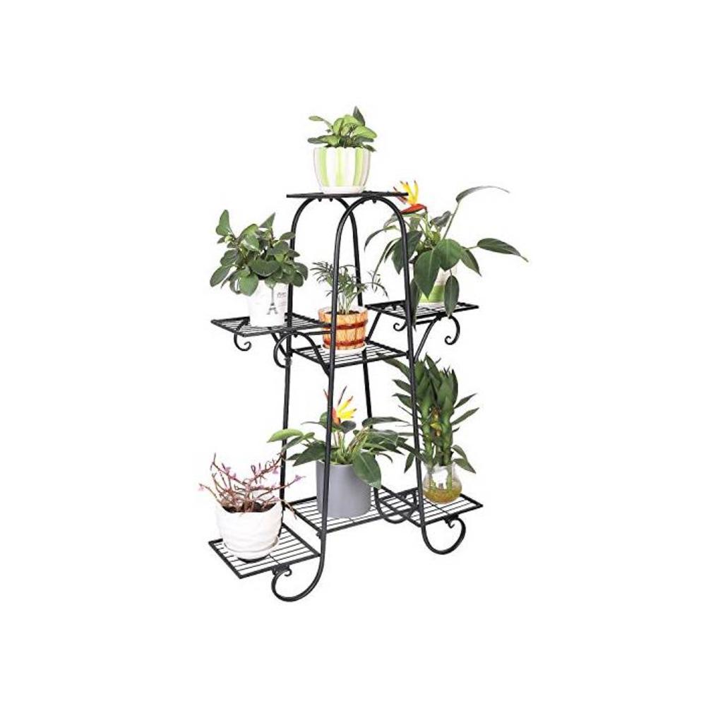 UNHO Metal Plant Stand Shelves: 7 Tier Plant Pot Stand Indoor Plant Display Rack Outdoor Plant Shelf for Patio Garden Size 66 x 22 x 102cm B07VCF53H5
