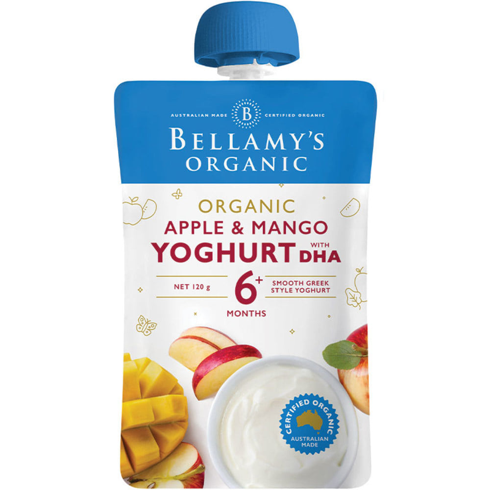 벨라미 애플 앤 망고 요거트 위드 DHA 120g, Bellamys Apple and Mango Yoghurt with DHA 120g
