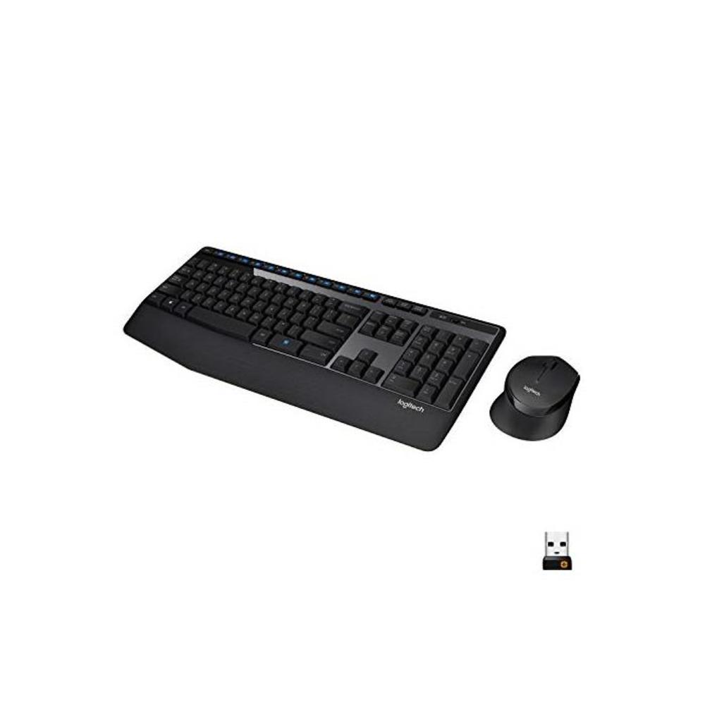 Logitech 920-006491 Wireless Keyboard and Mouse Combo MK345,Black/Blue B00QXT5T3U