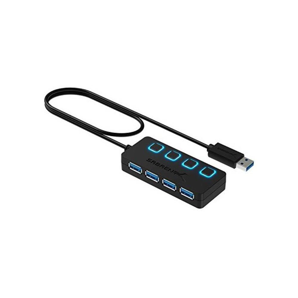 Sabrent 4-Port USB 3.0 Data Hub with Individual LED Power Switches 2 Ft Cable Slim &amp; Portable (HB-UM43) B00JX1ZS5O