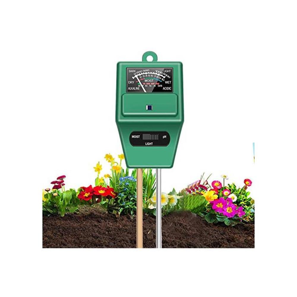 3 in 1 Soil Tester, T Tersely Soil Moisture Meter,Plant Moisture/Light/pH Acidity Meter Tester, Soil Water Monitor Hygrometer for Garden Care, Farm, Lawn and Home Use B08GHSG9LR