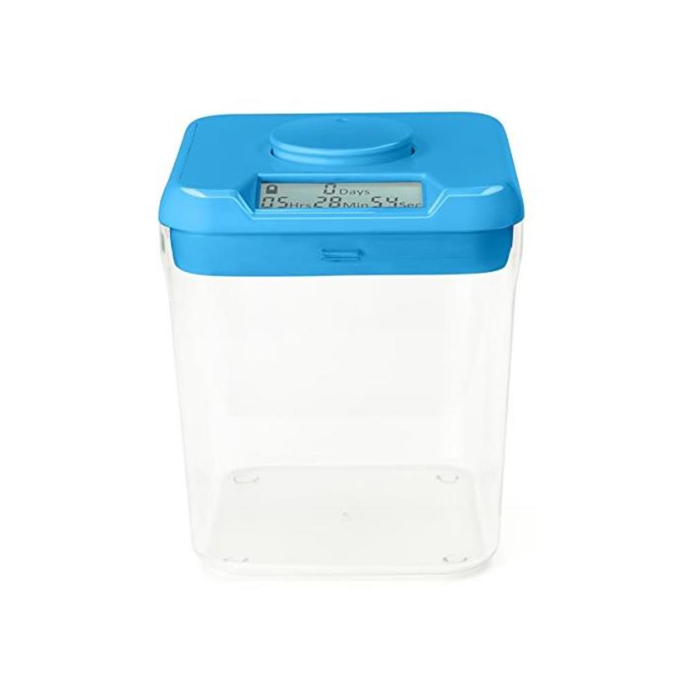 Kitchen Safe: Time Locking Container (Blue Lid + Clear Base) - 5.5 Height - AS SEEN ON Shark Tank B00JGFQTD2