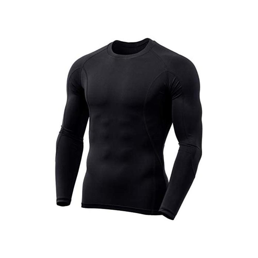 TSLA Mens (Pack of 1, 3) Cool Dry Fit Long Sleeve Compression Shirts, Athletic Workout Shirt, Active Sports Base Layer T-Shirt B08GM428J8