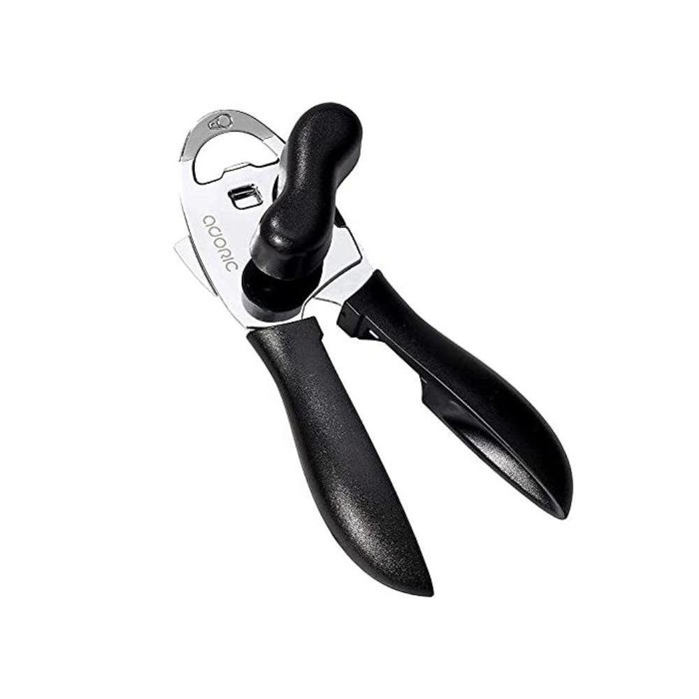 Adoric Manual Can Openers, Stainless Steel Opener with Ergonomic Designed Comfort Grips, Smooth Edge-Ultra Sharp Cutting Tools for Bottles with 2 Spare Blades B07X754CSJ