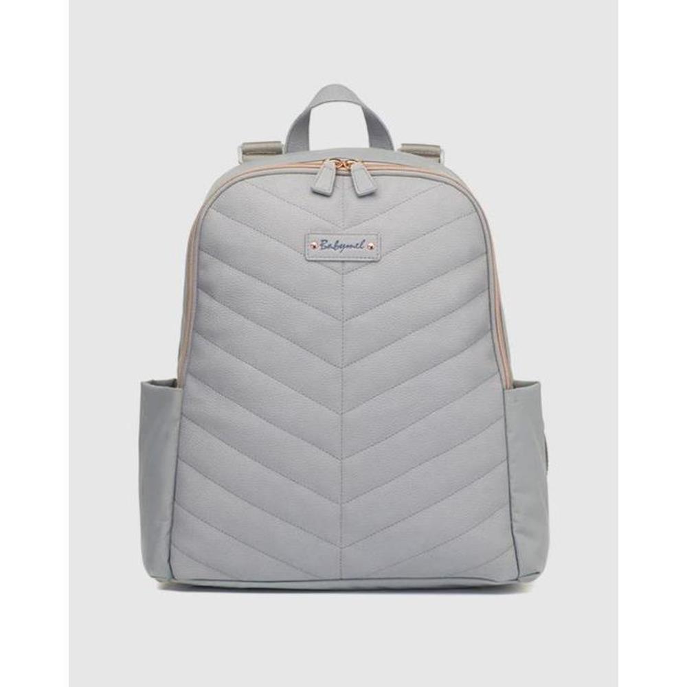 Babymel Gabby Pale Grey Vegan Leather Backpack BA037AC51RFC