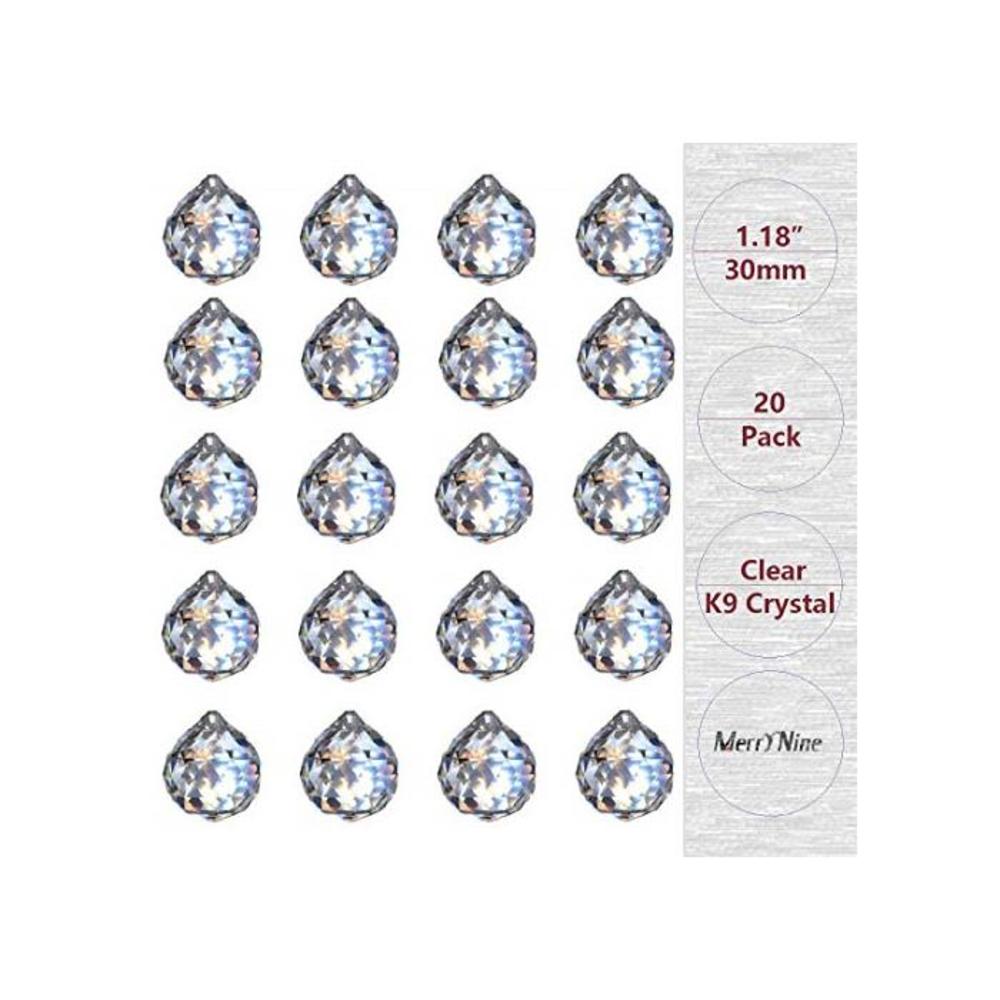 MerryNine 30mm/1.18 Crystal Ball Prism Suncatcher Rainbow Pendants Maker, Hanging Crystals Prisms for Windows, for Feng Shui, for Gift(20pack) B07N4PN7LJ