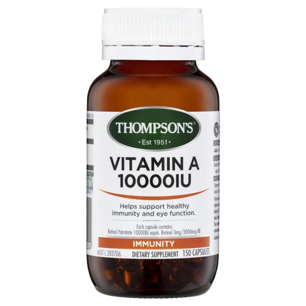Thompsons Vitamin A 10000iu 150 Capsules