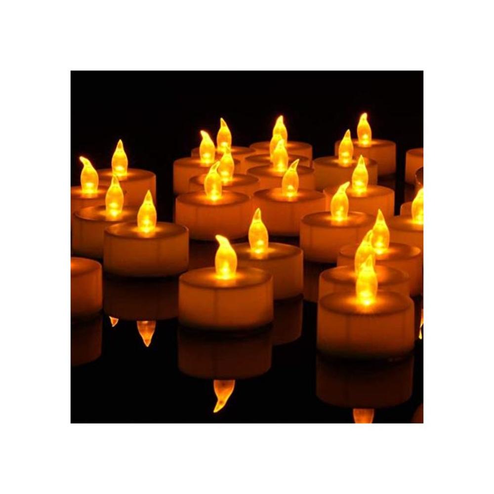 Nancia Tea Lights, 36PACK Flameless LED Tea Lights Candles, Flickering Warm Yellow, 100 Hours Battery-Powered Tea Light, Ideal Party, Wedding, Birthday, Gifts Home Decoration (36 P B07K7PR6MX