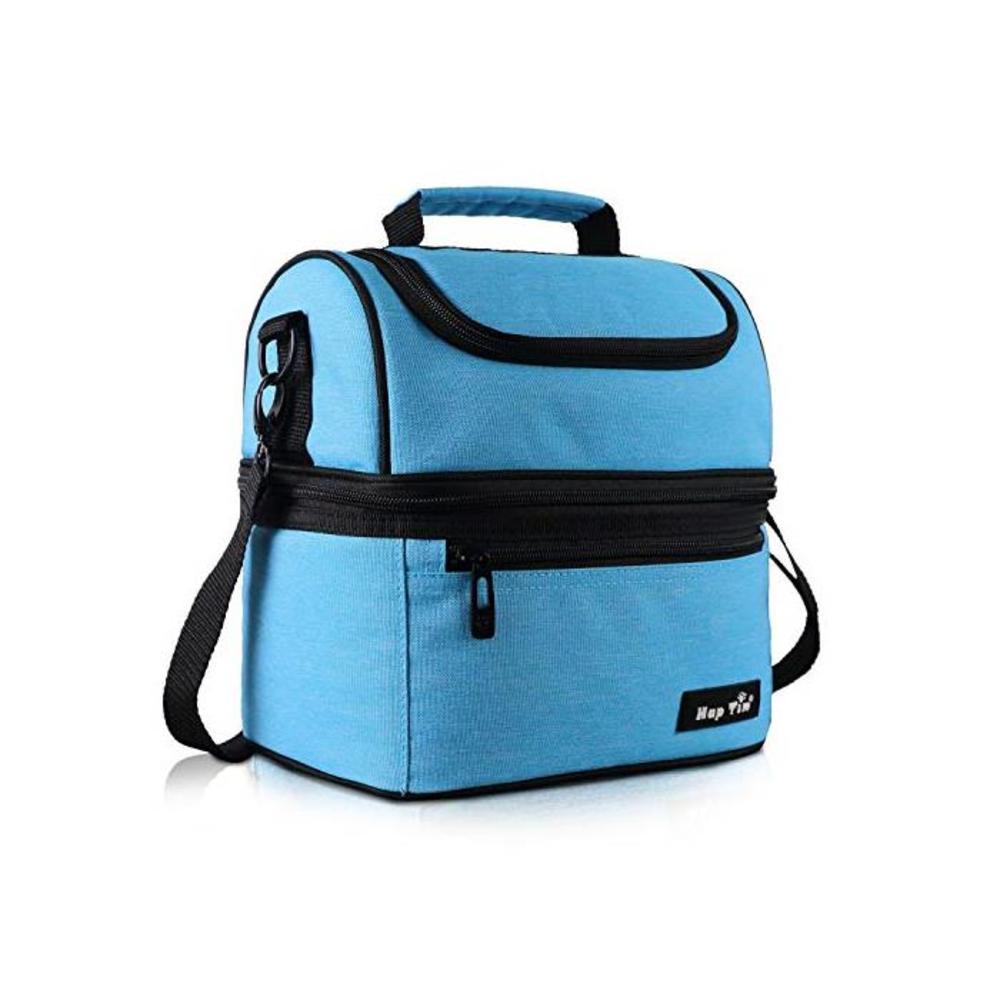Hap Tim Lunch Box Insulated Lunch Bag Large Cooler Tote Bag for Adult,Men,Women,Kid, Double Deck Cooler for Office/School/Picnic(AU16040-BL) B07DC7WX5L