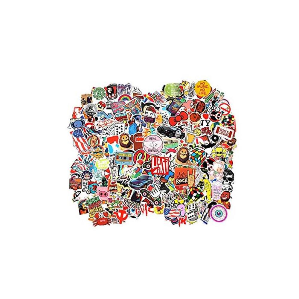 FNGEEN 105pcs Random Stickers Pack for Laptop, Skateboard Stickers, Cool Vinyl Waterproof Stickers for Adult Teens, Decals for Car Bike Luggage Bumper Suitable B08THJXRQF