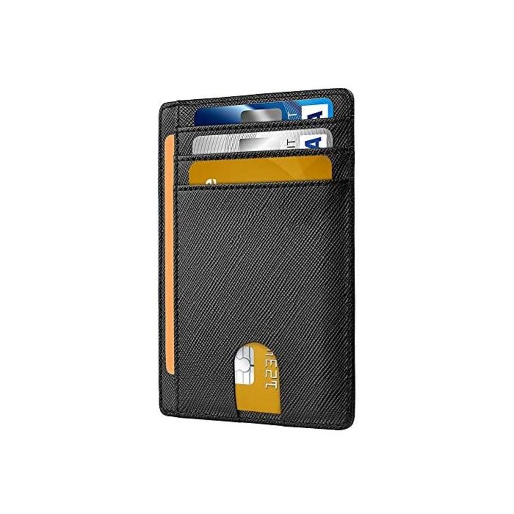 iZiv Slim Wallet RFID Front Pocket Wallet Minimalist Secure Thin Credit Card Holder (Black) B07WW4F2N4