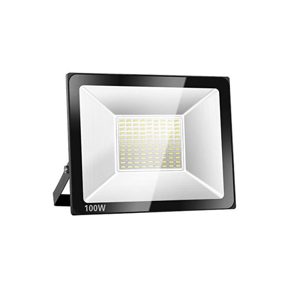 SOLLA 100W LED Flood Light, IP66 Waterproof, 8000lm, 550W Equivalent, Super Bright Outdoor Security Lights, 6000K Daylight White, Outdoor Floodlight for Garage, Garden, Lawn and Ya B0784LHRTD