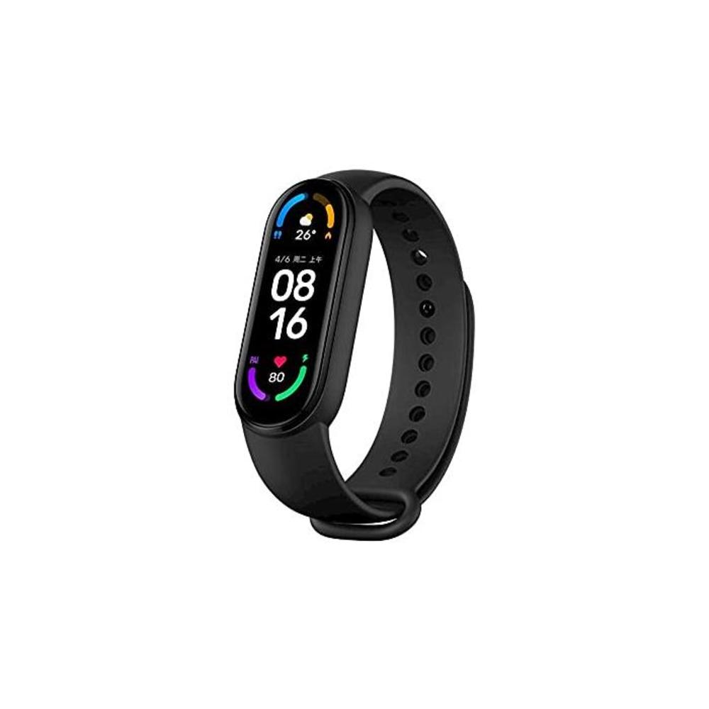 Xiaomi Mi Band 6 Smart Wristband, Fitness Tracker, 1.56 AMOLED Screen, SPO₂ Tracking,50m Water Resistance,Global Version - Black B093H3TMHC