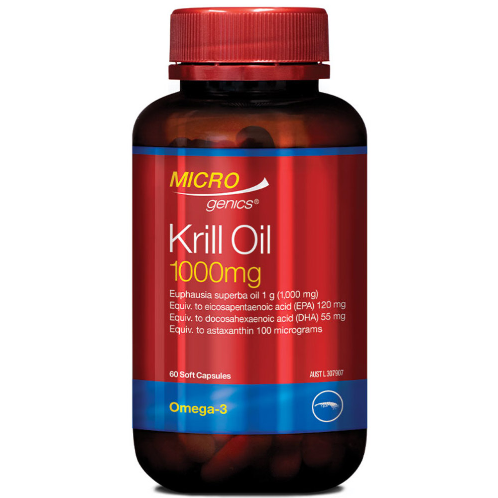 마이크로제닉 레드 크릴 오일 1000mg 60정 Microgenics Red Krill Oil 1000mg 60 Capsules