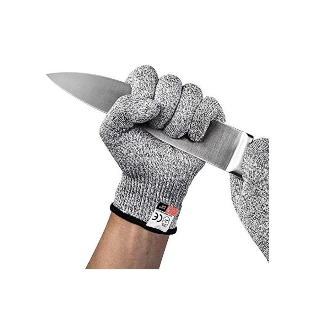 [Upgrade] BYETOO 1Pair Cut Resistant Gloves Food Grade Level 5 Protection,Safety Kitchen Cut Gloves for Oyster Shucking,Fish Fillet Processing,Mandolin Slicing,Meat Cutting and Woo B07F7RNS2S