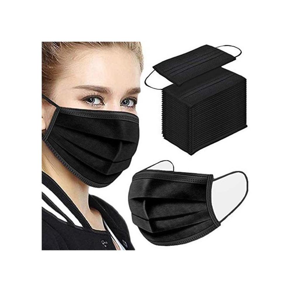 SVANZE 50Pcs Safety Masks - 3 Layer Disposable Protective Face Masks with Nose Clip and Ear Loops B08FCM9XKR