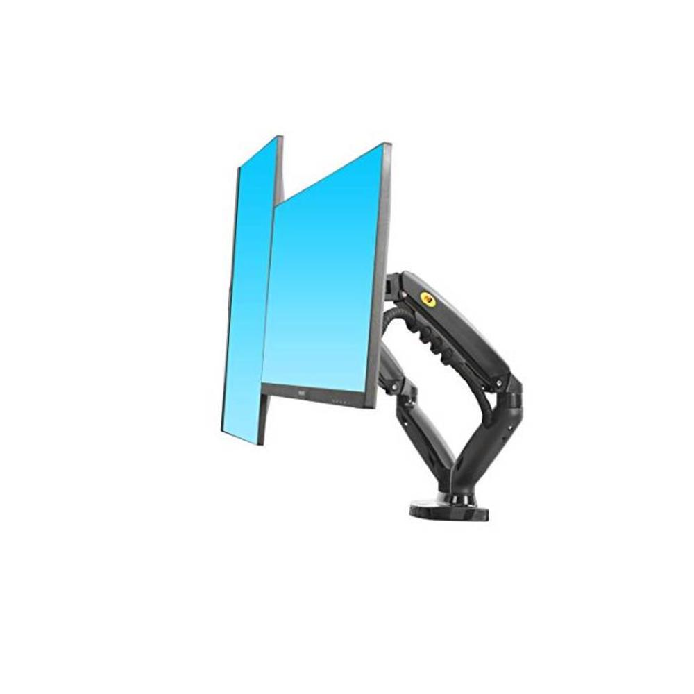 NB New F160 Dual Monitor Full Motion Desk Mount with Gas Spring for Two Computer Monitors 17 - 30 LED LCD Flat Panel TVs from 2kg to 9kg per arm. B08DLG6WJY