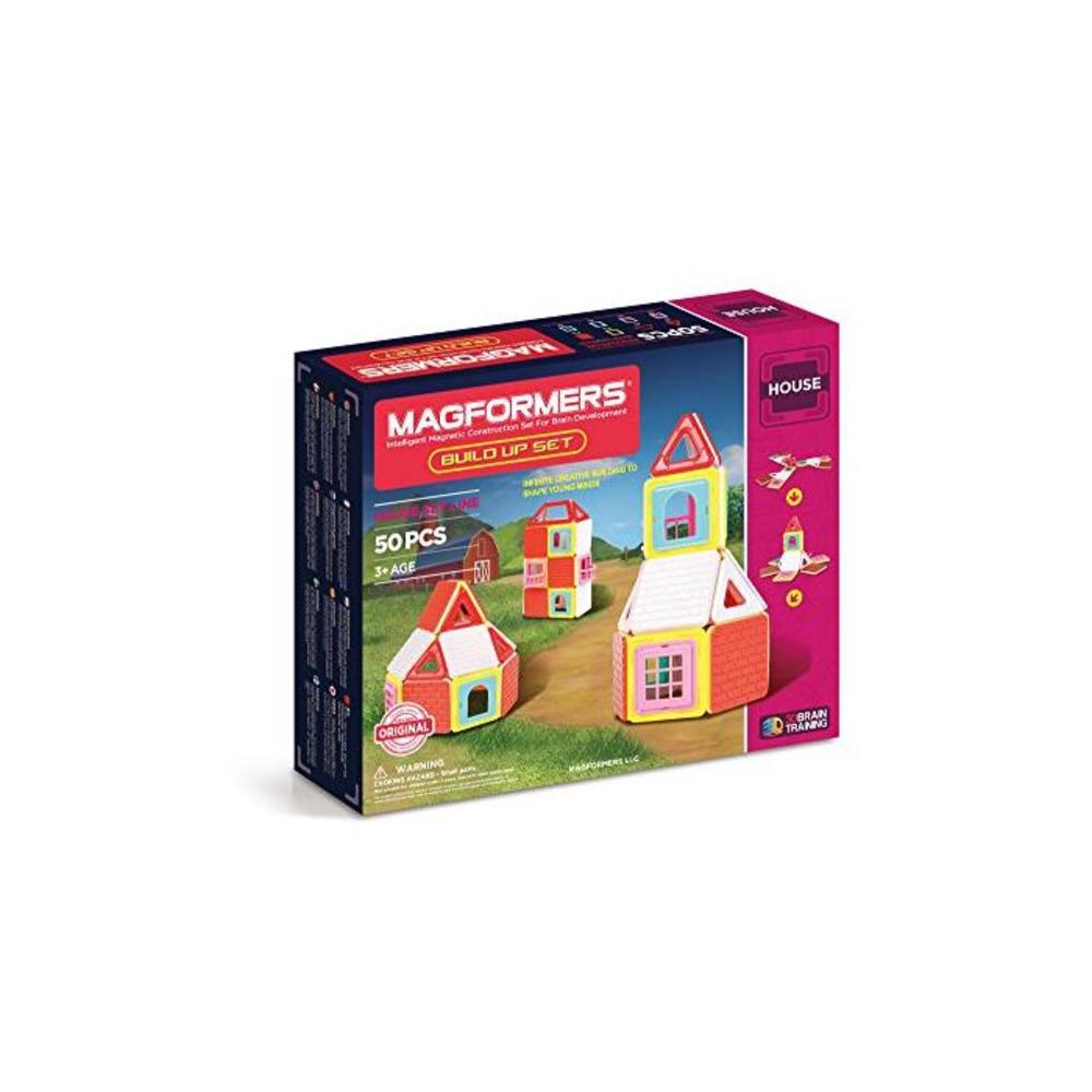 Magformers Build Up (50 Piece) Set Magnetic Building Blocks, Educational Magnetic Tiles Kit , Magnetic Construction STEM Toy Set Includes Brick Accessories B01EJP6K9G