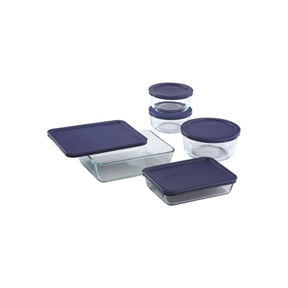 Pyrex Simply Store 6 Piece Round Set (1 x 2 Cup, 1 x 4 Cup, 1 x 7 Cup Round with Grey BPA Free Plastic Lids) B086VN9TFH