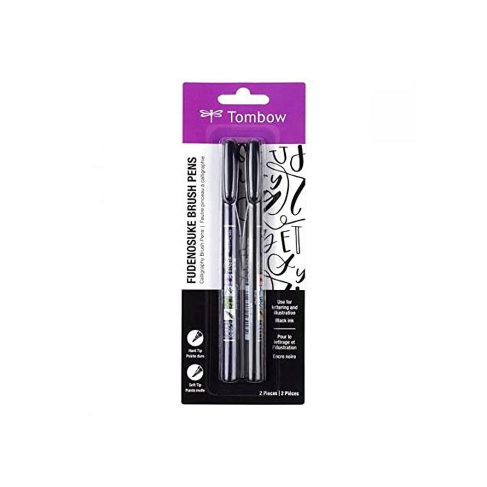 Tombow Fudenosuke Brush Pen 2 Pens Set B01M71S9DU