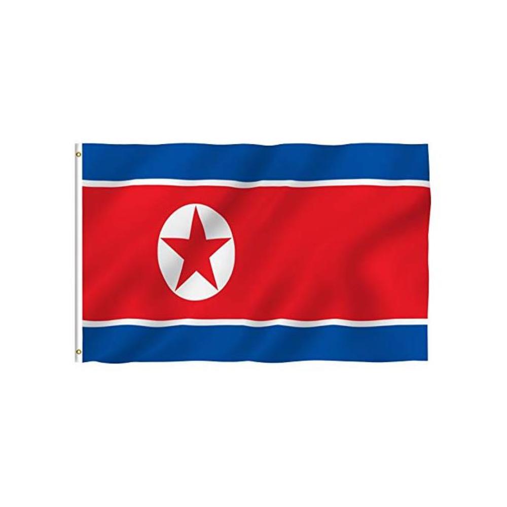ANLEY® [Fly Breeze] 3x5 Foot North Korea Flag - Vivid Color and UV Fade Resistant - Canvas Header and Double Stitched - N Korean National Flags Polyester with Brass Grommets B01KZ59VH2
