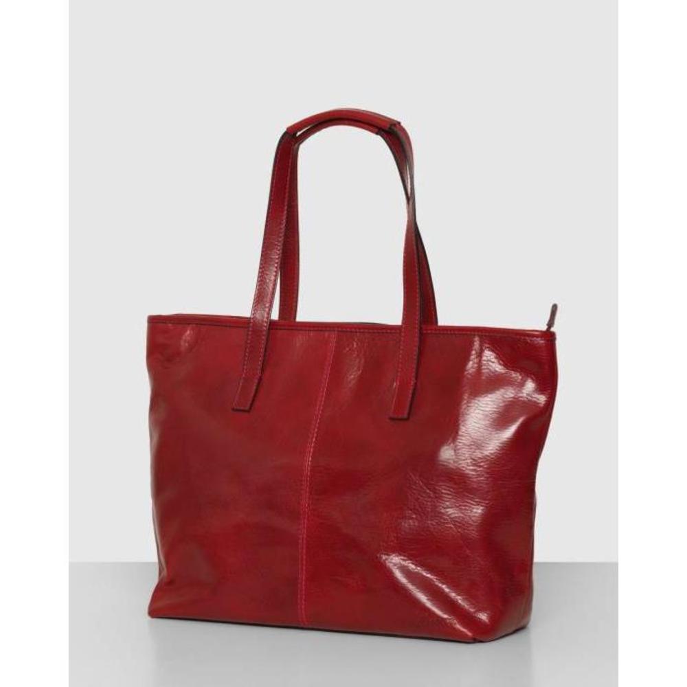 Florence The Beatrice Red Leather Tote Laptop Bag FL047AC54QEV