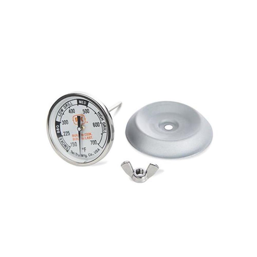 PK Grills PK99085 Thermometer Kit by Tel-Tru, Includes Thermometer, Wing Nut, and Silver Flashing B01M5EPAJW