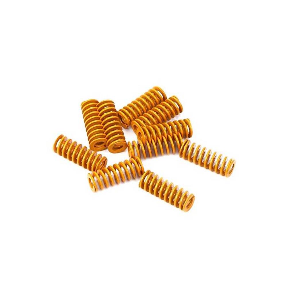 LEOWAY 8mm OD 20mm Long Light Load Compression Mould Die Spring Yellow for Heated Bed Ender 3 CR-10 CR-10Mini CR-10S Series 3D Printer (Pack of 10) B07MYD76X9