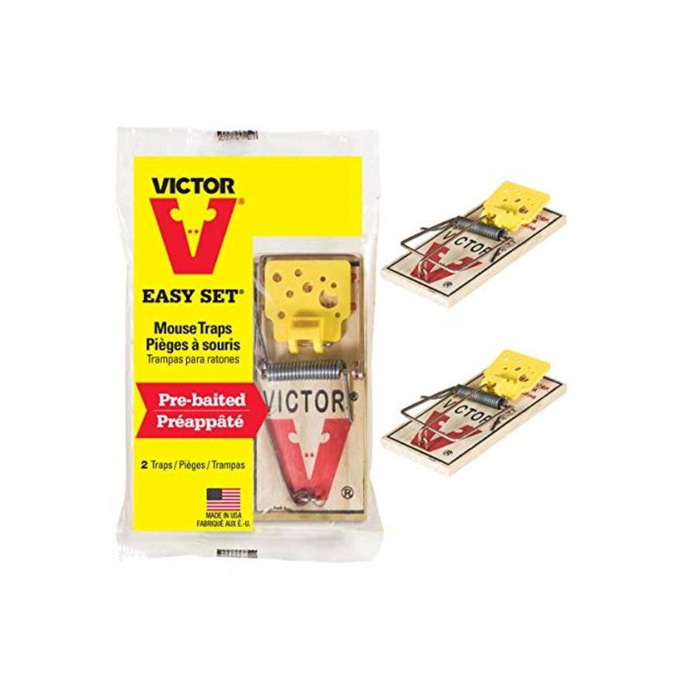 Victor M035 V Mouse Traps, Yellow, 2 Traps B00004RAN4
