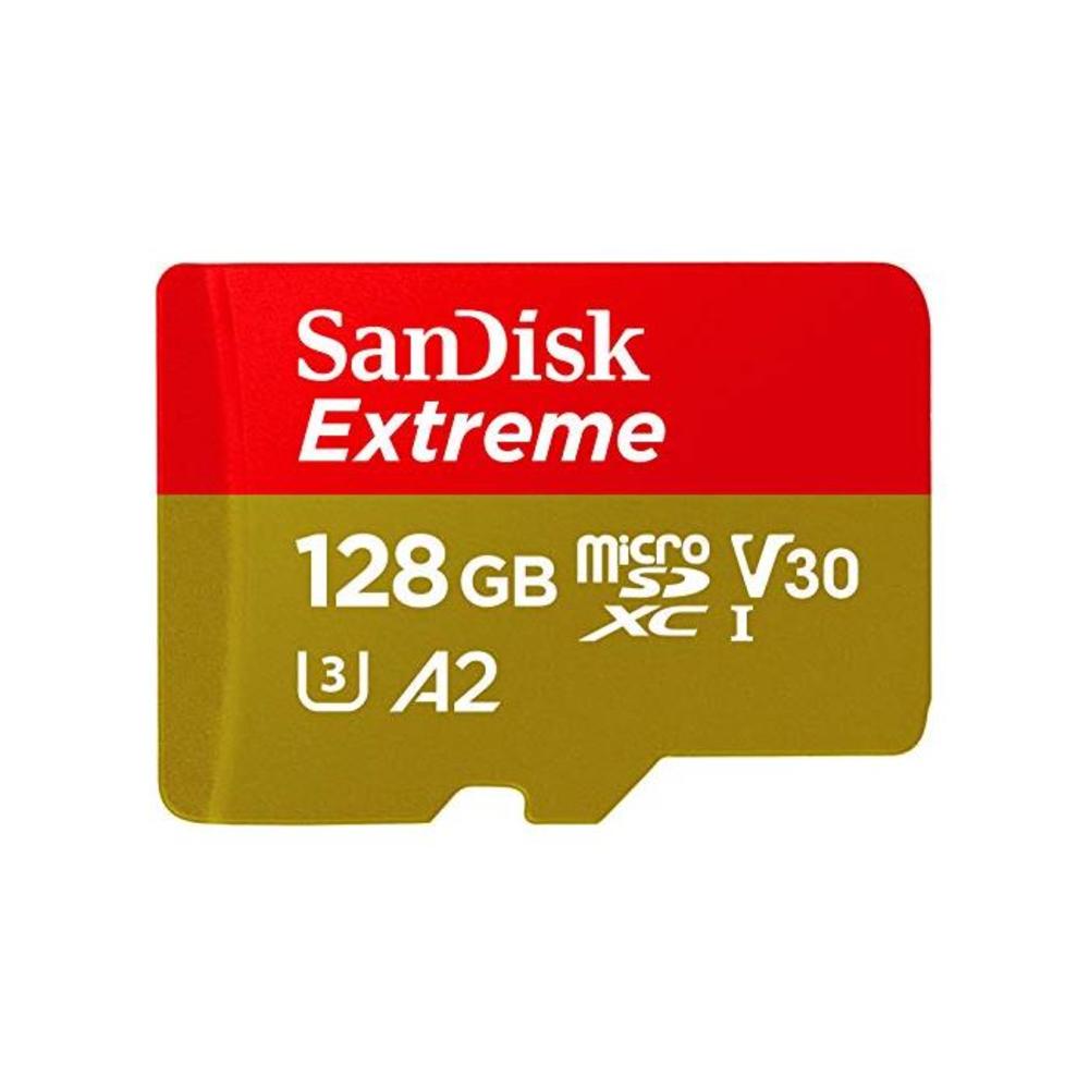 Sandisk Extreme 128GB microSD UHS-I Card with Adapter - 160MB/s U3 A2 - SDSQXA1-128G-GN6MA, Black B07FCMKK5X
