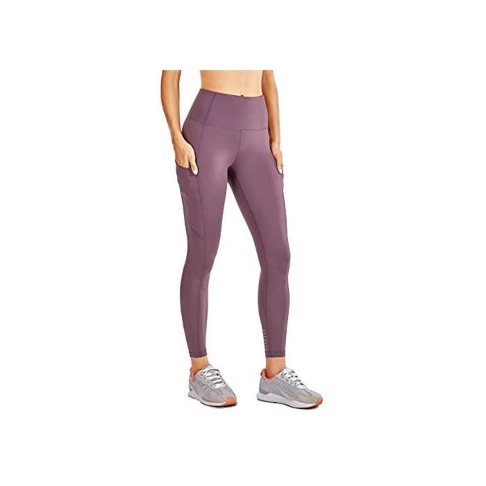 CRZ YOGA Womens Naked Feeling High Waist Tummy Control Stretchy Sport Running Leggings with Out Pocket-25 Inches B088LDY1XV