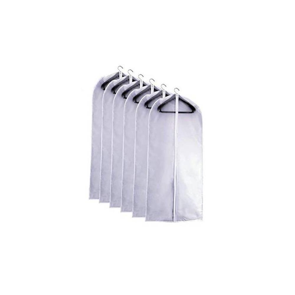 Pack of 6 Garment Bag Clear Dust Bags Cover Moth Proof Zippered Breathable for Clothes Storage Suits Dress Dance B07V9W8RDX
