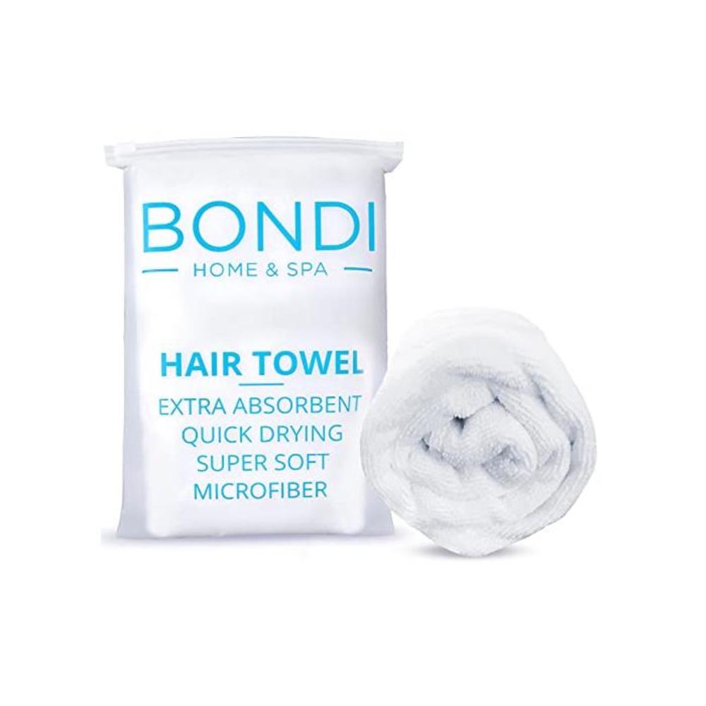 Bondi Home &amp; Spa Microfibre Hair Towel Wrap for Women – Super Absorbent, Fast Drying, Large &amp; Soft, Perfect for Long or Curly Hair B07GBQ62LP