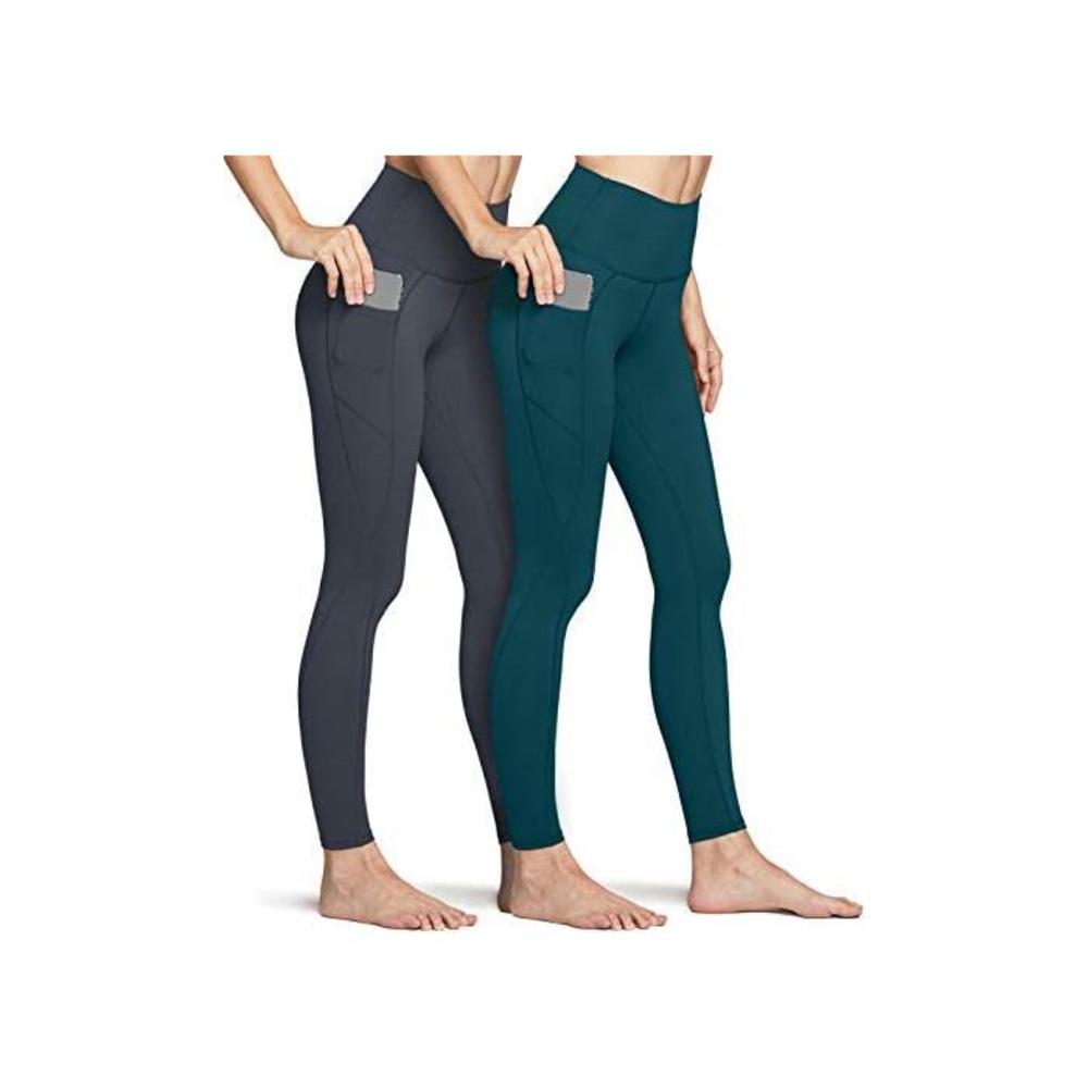 TSLA High-Waist/Mid-Waist Yoga Pants with Pockets, Tummy Control Yoga Leggings, Non See-Through 4 Way Stretch Workout Running Tights B08X6RJ2DS