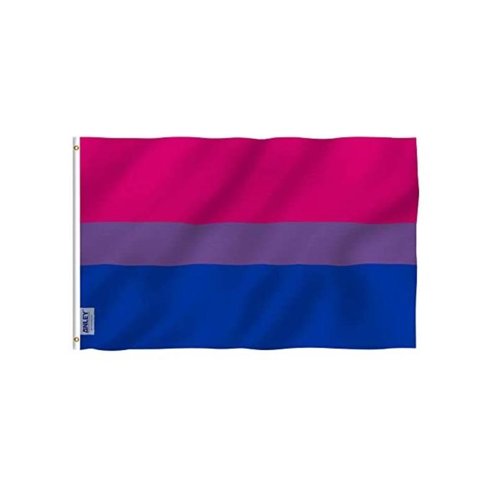 ANLEY [Fly Breeze] 3x5 Foot Bi Pride Flag - Vivid Color and UV Fade Resistant - Canvas Header and Double Stitched - Bisexual Flags Polyester with Brass Grommets 3 X 5 Ft B0727PBDVB