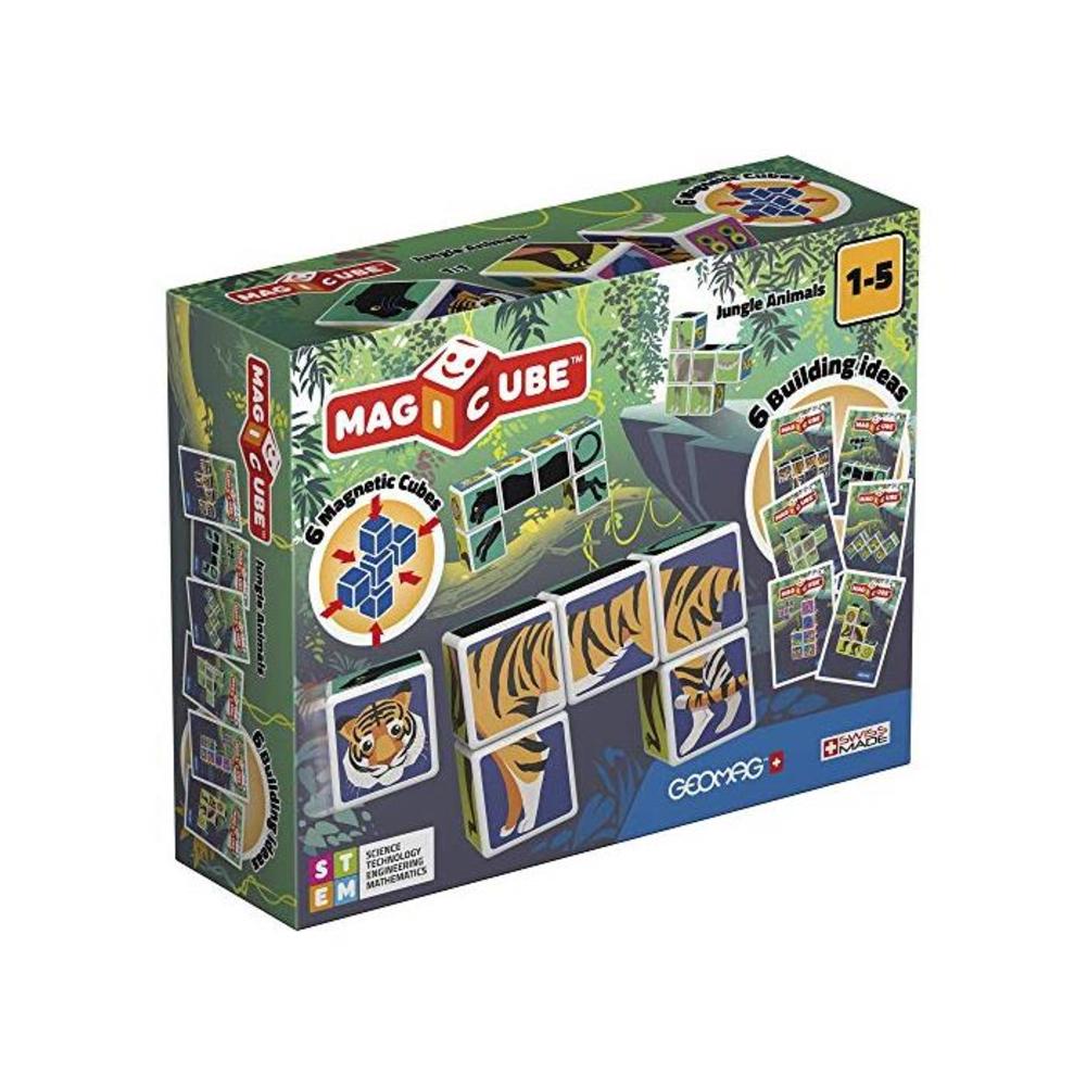 Magicube Jungle Animals - 6 Cubes - Magnetic Building Set B083YN48P1