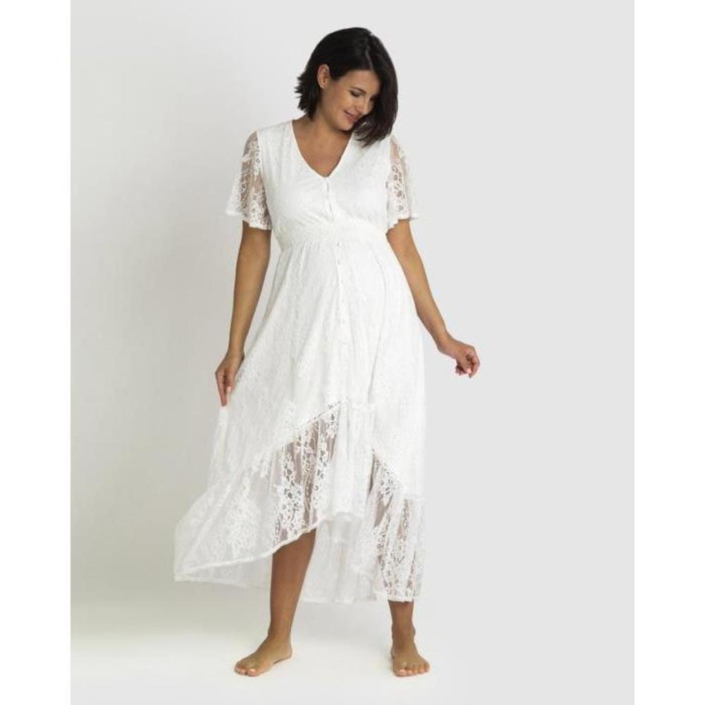 Maive &amp; Bo The Wanderer White Lace Maternity Gown MA893AA17FZM