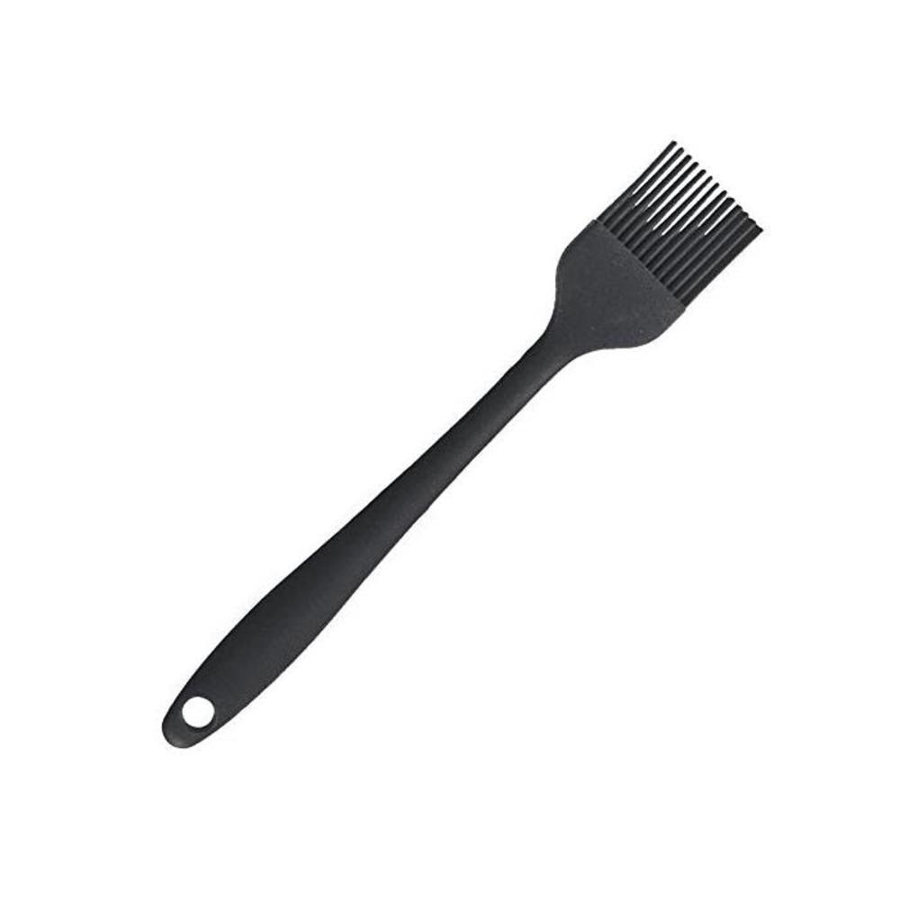 Silicone Basting Pastry Brush for Kitchen Cooking BBQ Grilling, Spread Oil Butter Sauce Marinade for Food, Cakes, Meat, Sausages, Turkey (Black, 8 Inches) B08VDBY2GC