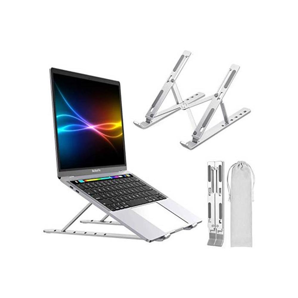 Laptop Stand, LT Portable Adjustable Tablet Computer Stand, Aluminum Alloy Folding Laptop Stand Compatible MacBook Air Pro, HP More 10-15.6 Laptops &amp; Tablet(Space Silver) B08DHLCV2H