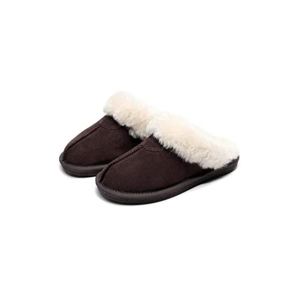 UGG Slippers-Australia Premium Sheepskin, Anti-Slip Fluffy Fur Indoor/Outdoor Slippers, Super Warm and Comfort B07BNBBH7C