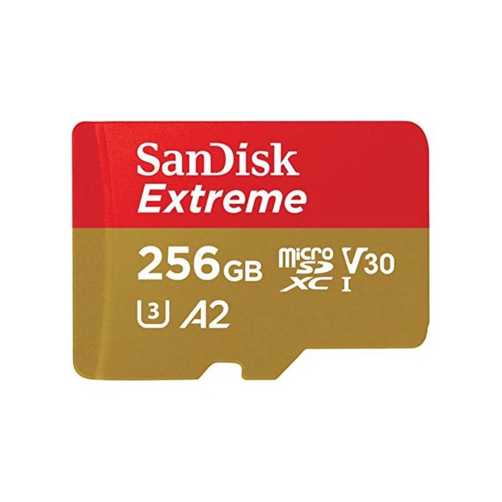 Sandisk Extreme 256GB microSD UHS-I Card with Adapter - 160MB/s U3 A2 - SDSQXA1-256G-GN6MA, Black B07FCR3316