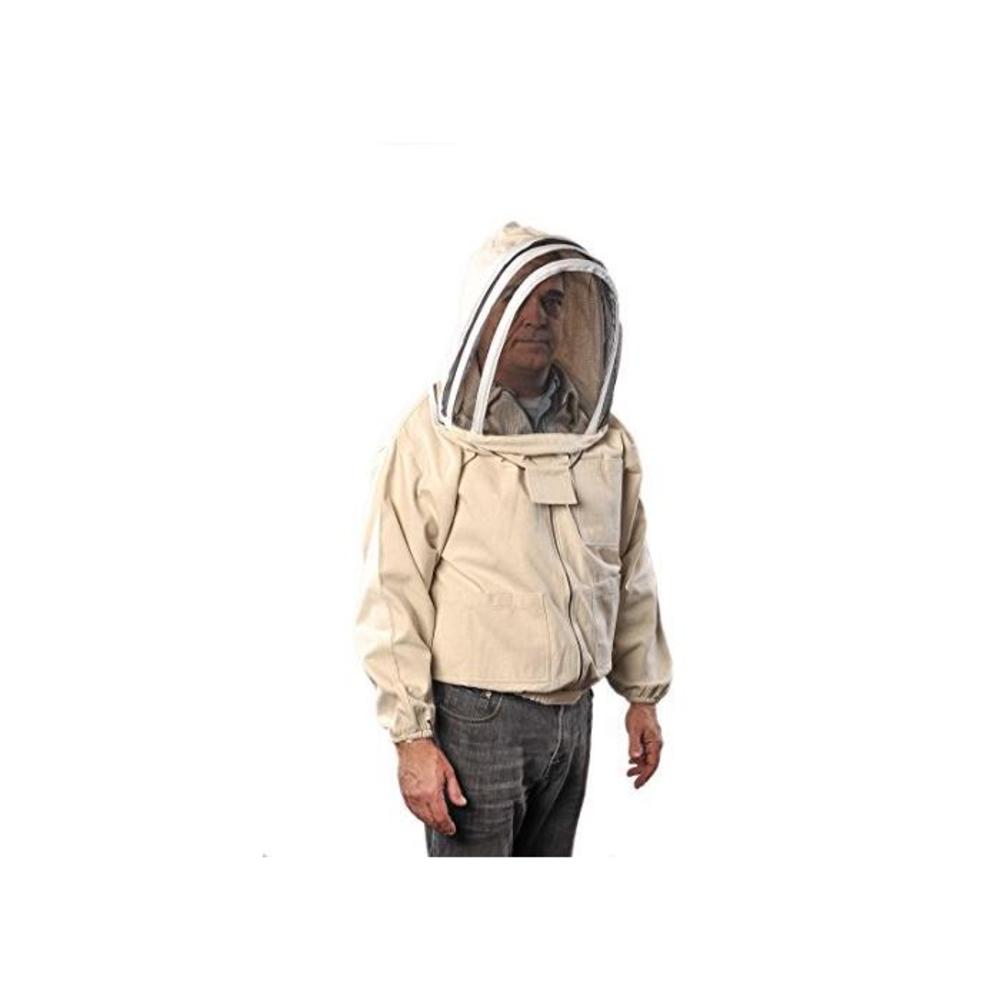 FOREST BEEKEEPING SUPPLY YKK Brass Zippers Cotton Fencing Hood Jacket for Beekeeper, 2X-Large B01EPATVNW