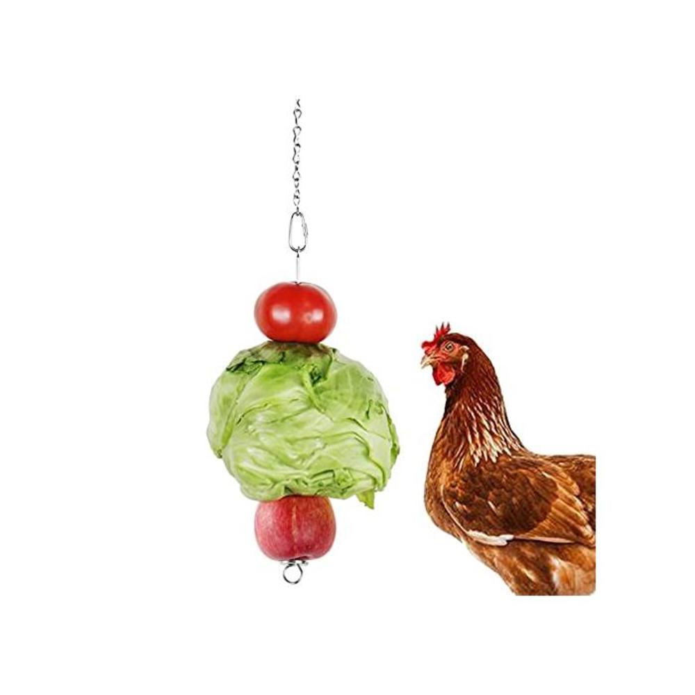 Upgraded &amp; Extended Hanging Feeder, Chicken Veggies Skewer Fruit Holder for Hens Chicken Vegetable Large Birds (Package-1) B092D3TWHN