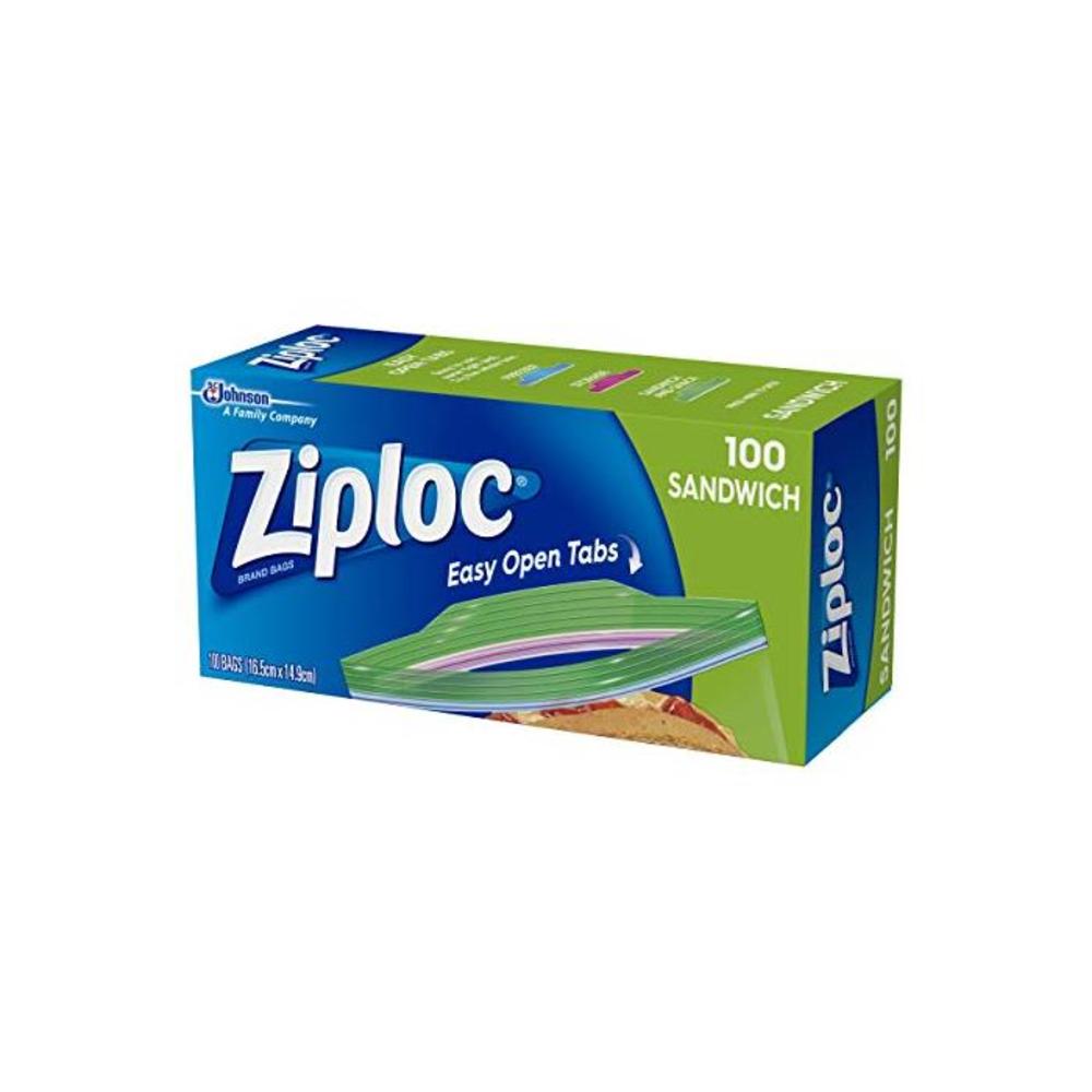 Ziploc Plastic Sandwich Bags with Secure Seal and Easy Open Tabs, BPA Free, 100 Count B010OV4CUS
