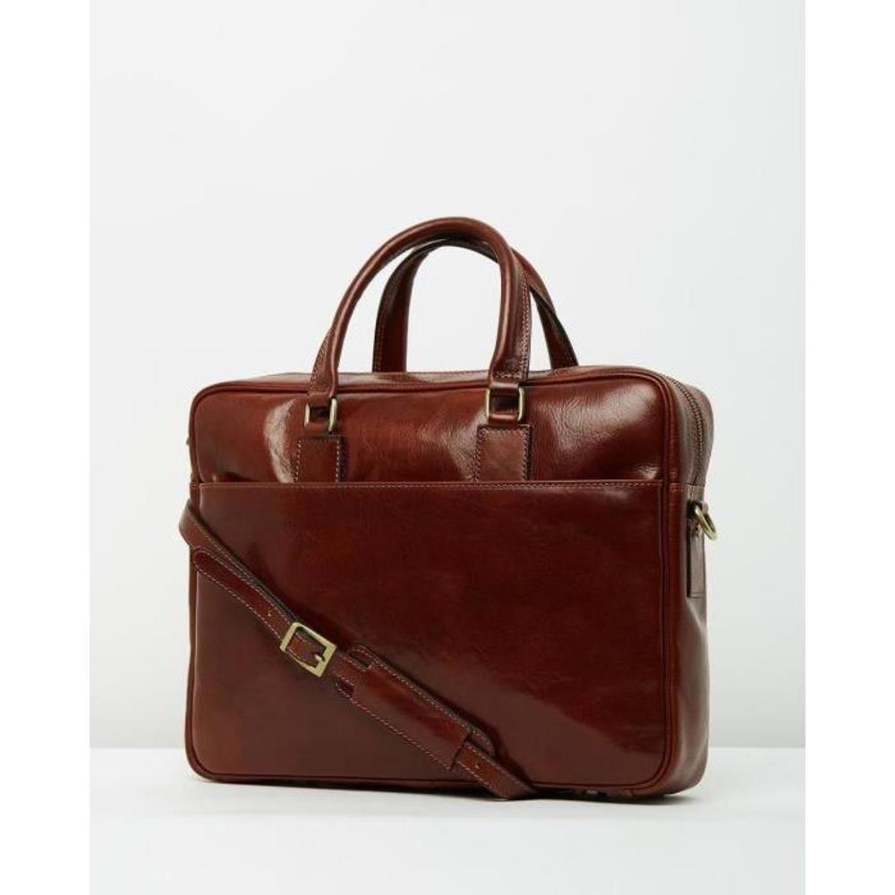 Republic of Florence The Tokyo Brown Briefcase ET548AC14SRD