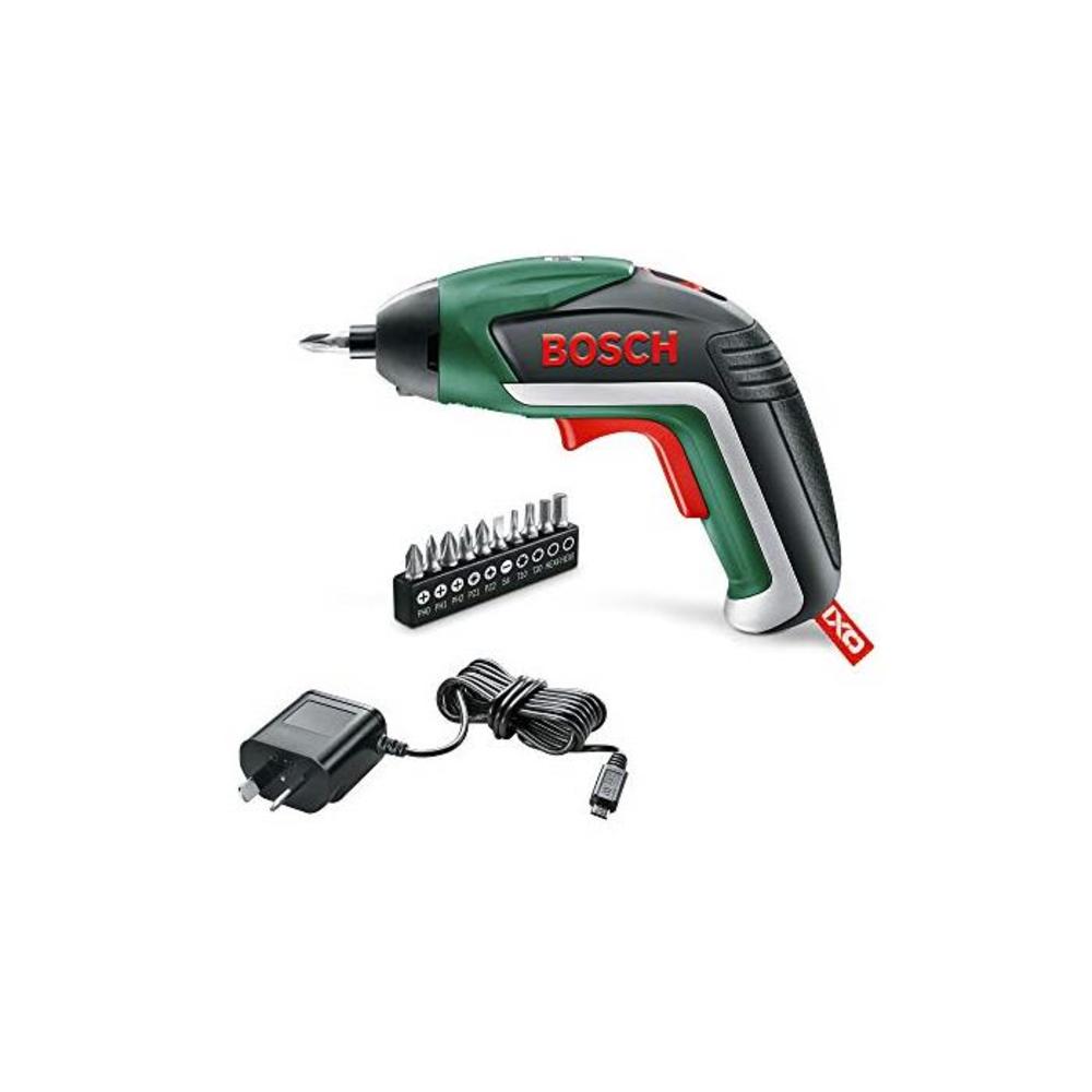 Bosch Cordless Screwdriver IXO V Basic Set (Integrated Battery, 3,6 Volt, 10 Screwdriver Bits, Micro USB Charger Included, in Case) B07ZKY8Q1P